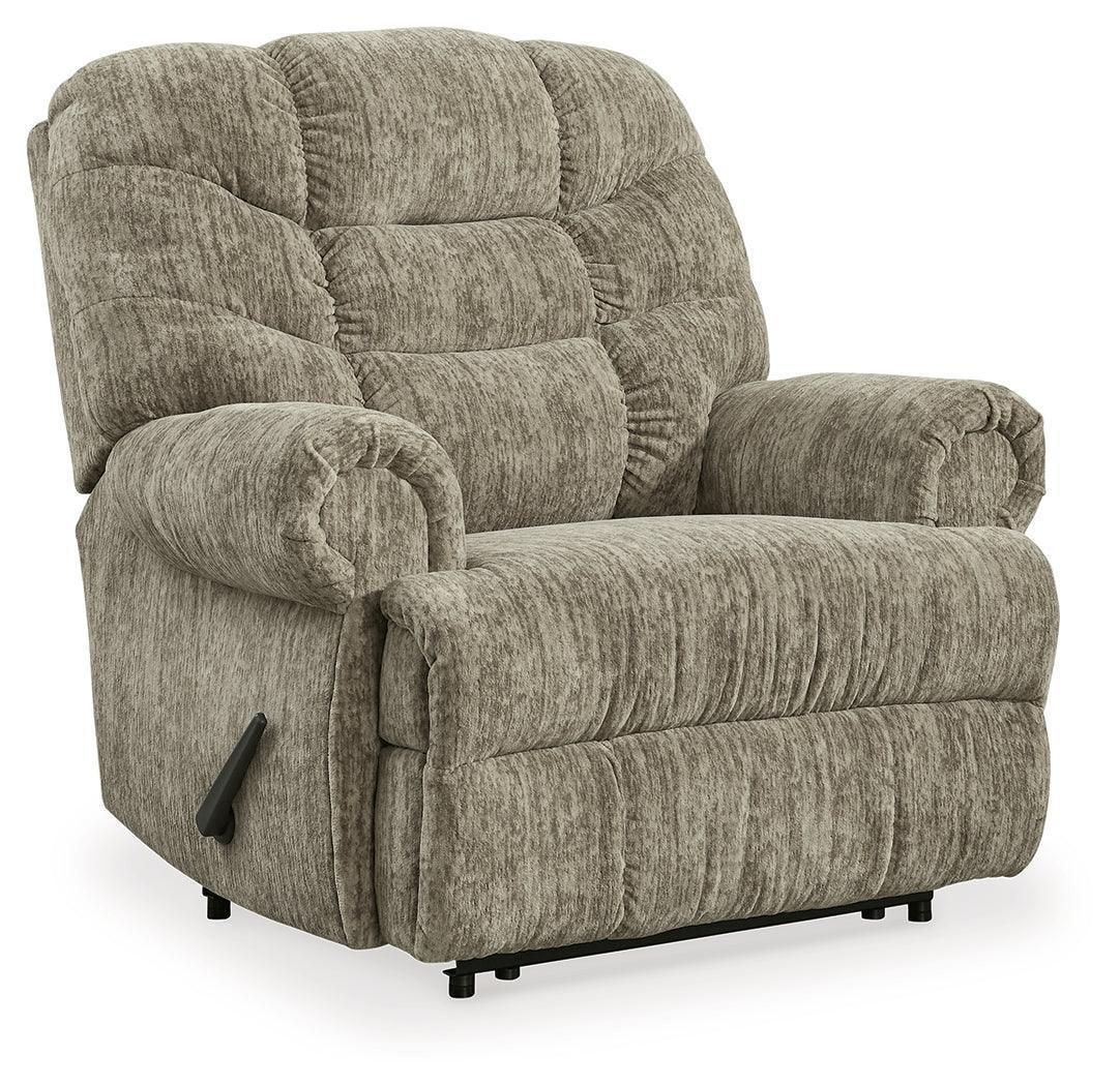 Movie Man Taupe Velvet Recliner