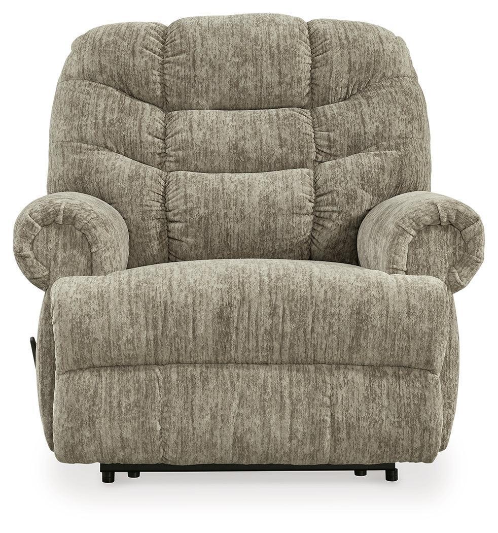 Movie Man Taupe Velvet Recliner