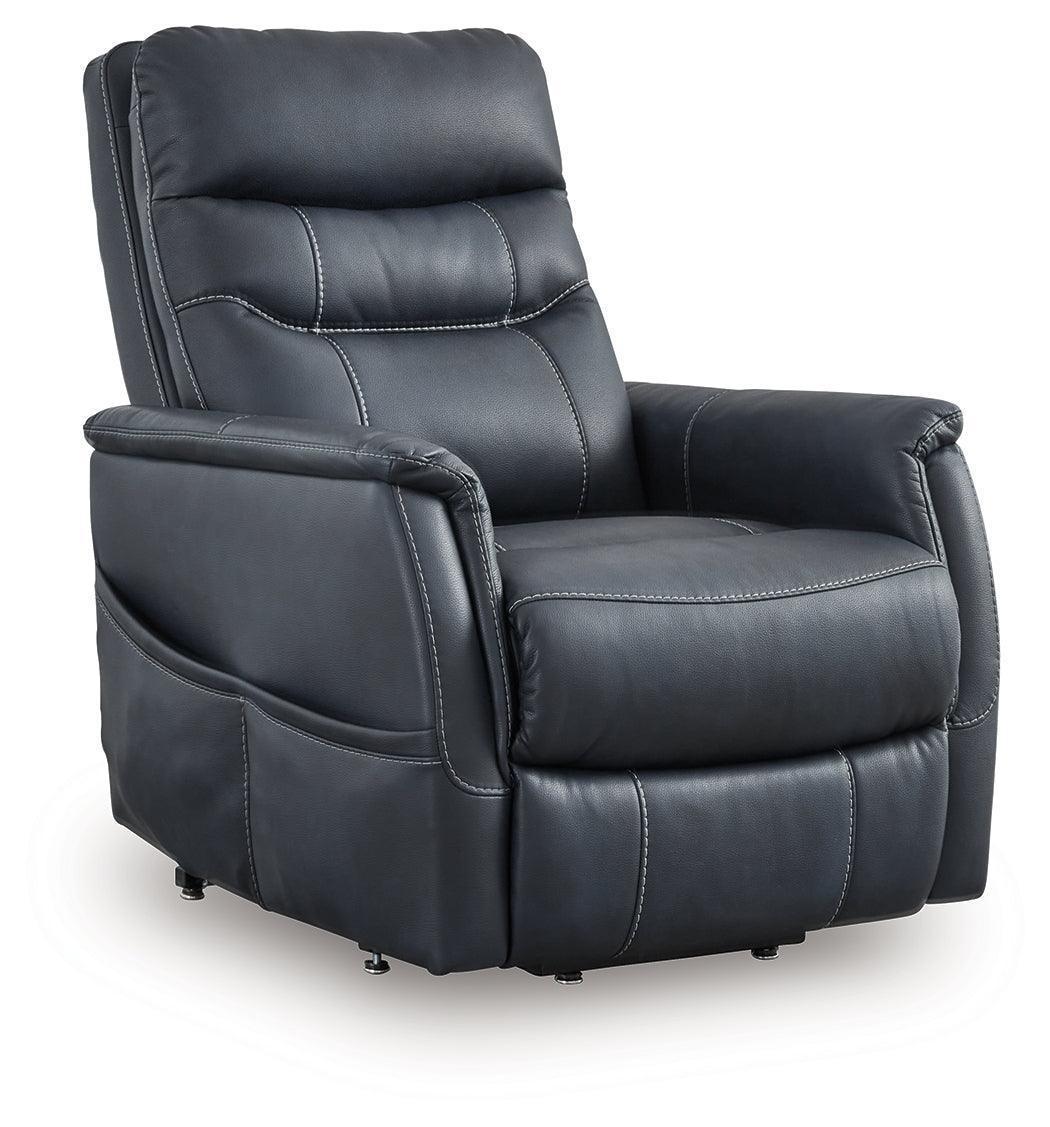Strawbill Sapphire Faux Leather Power Lift Recliner