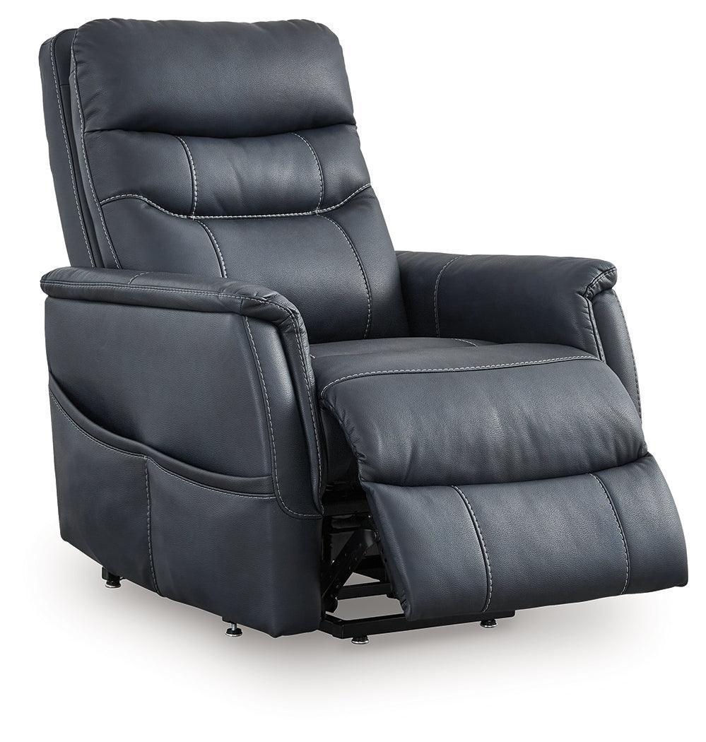 Strawbill Sapphire Faux Leather Power Lift Recliner