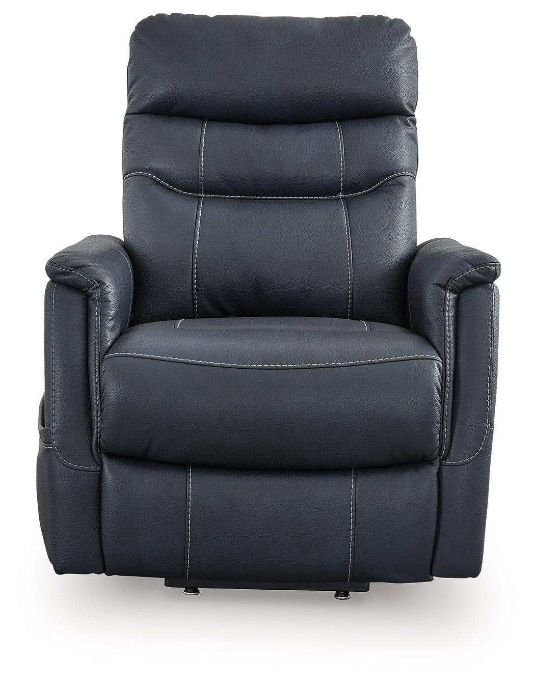 Strawbill Sapphire Faux Leather Power Lift Recliner