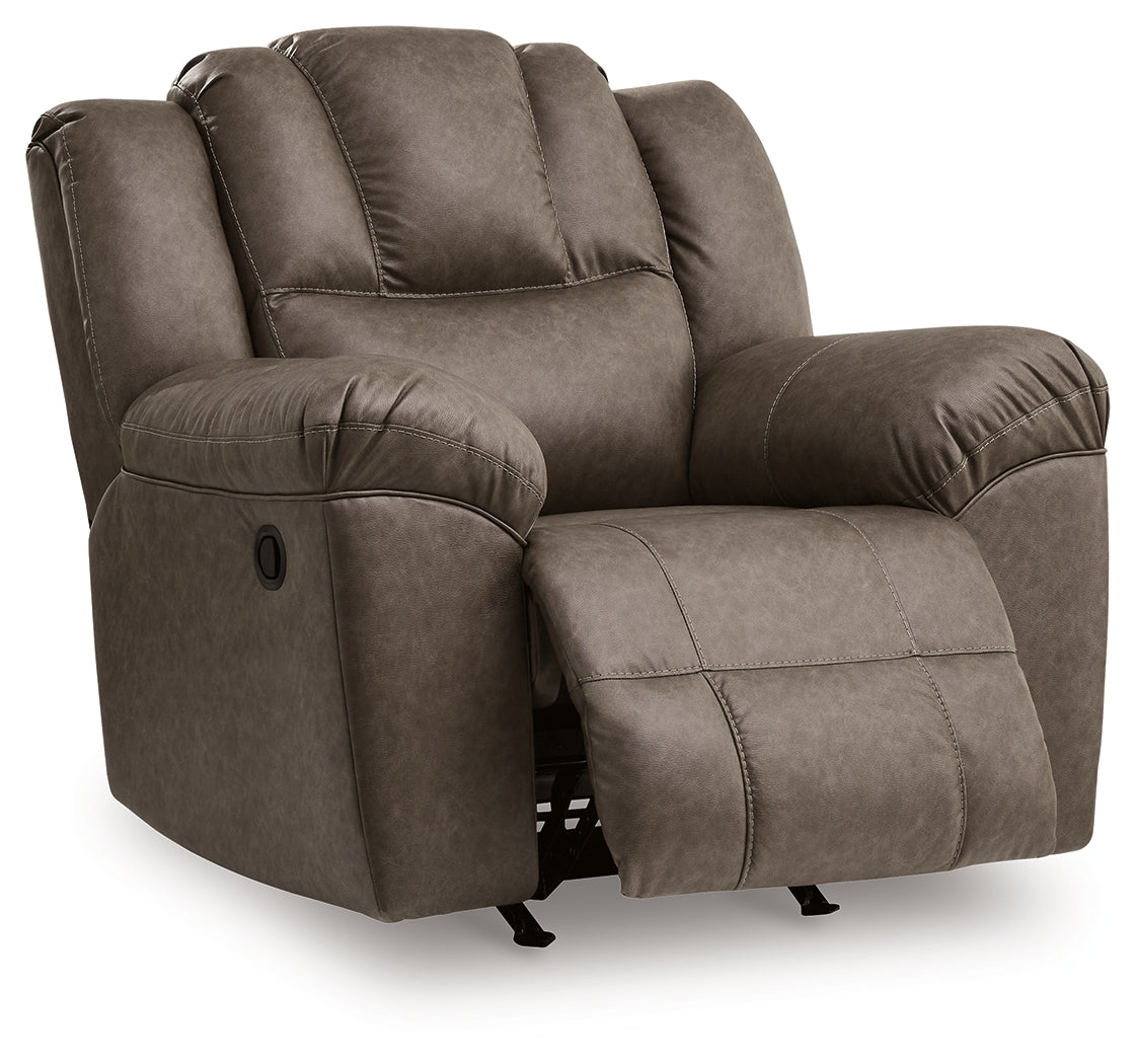Lowilla Driftwood Faux Leather Recliner