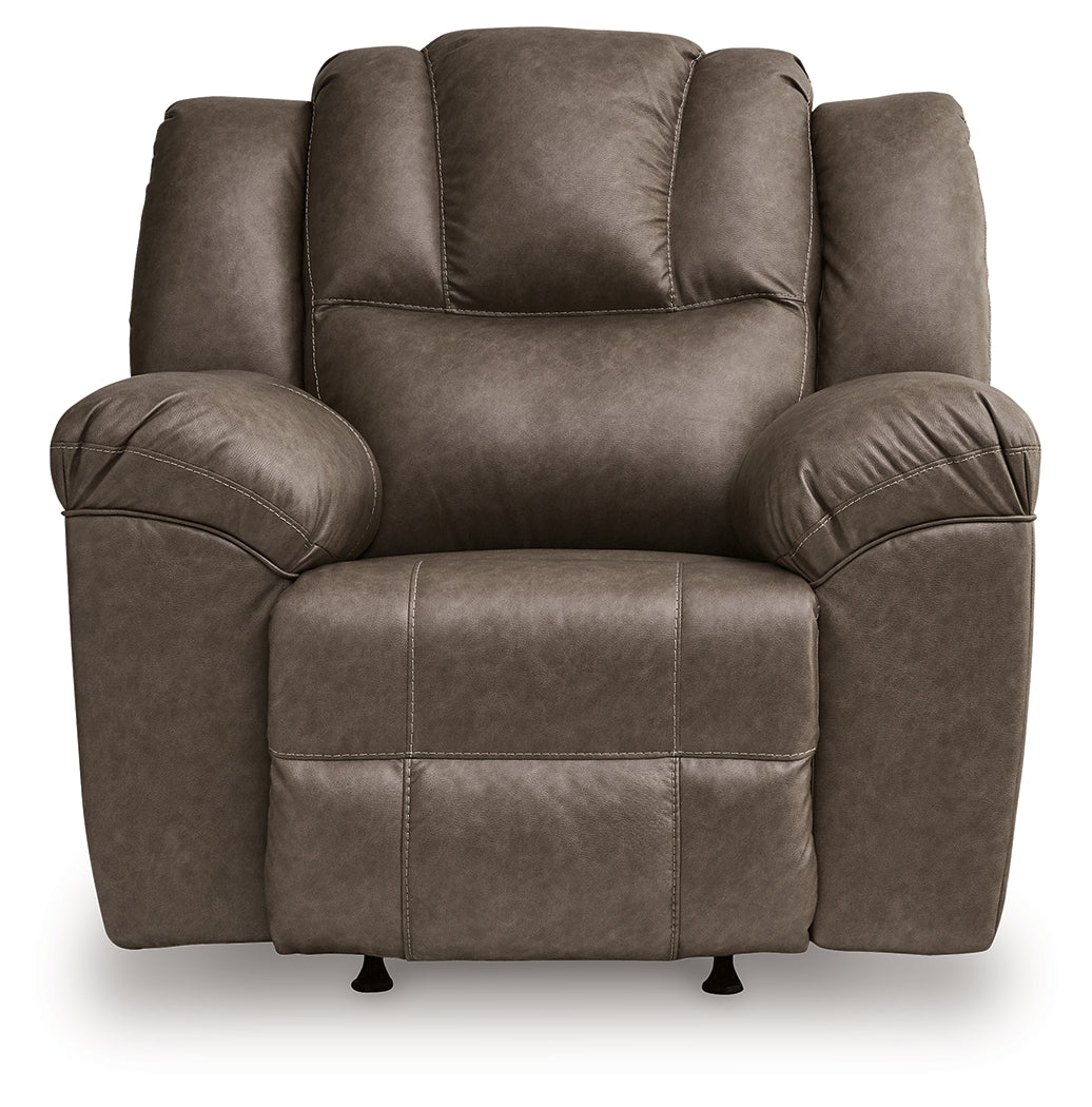 Lowilla Driftwood Faux Leather Recliner