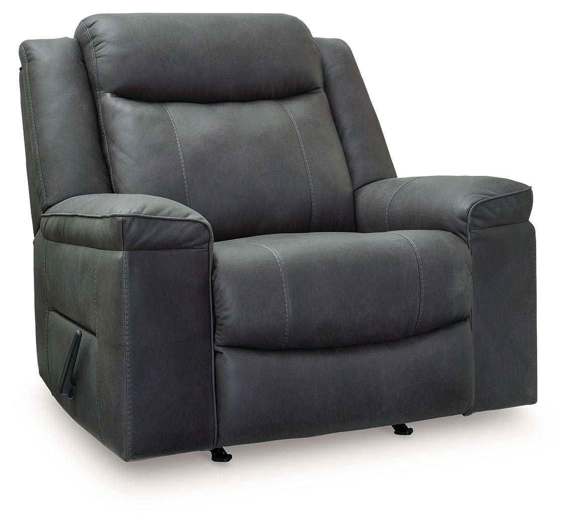 Status Check Shadow Faux Leather Recliner