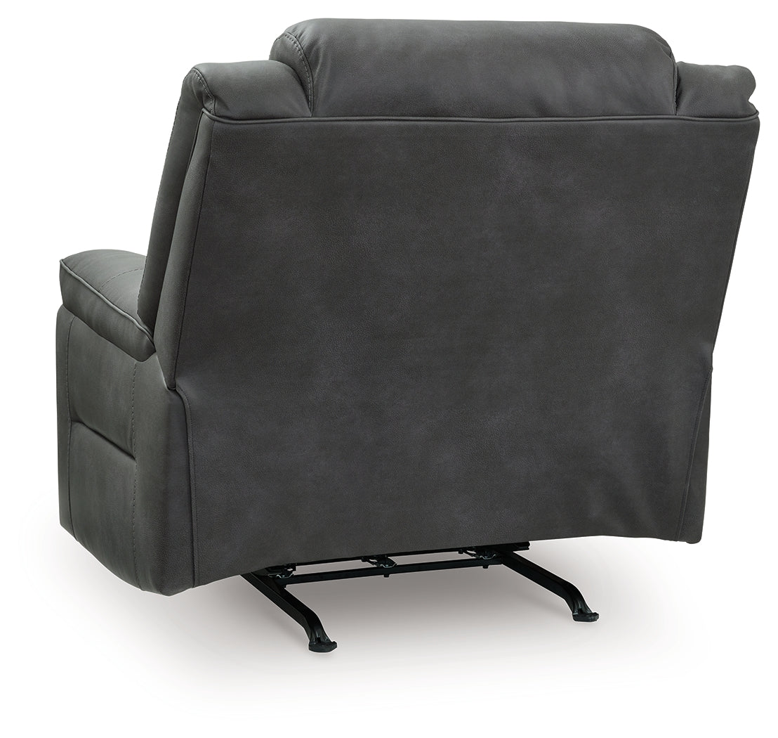 Status Check Shadow Faux Leather Recliner