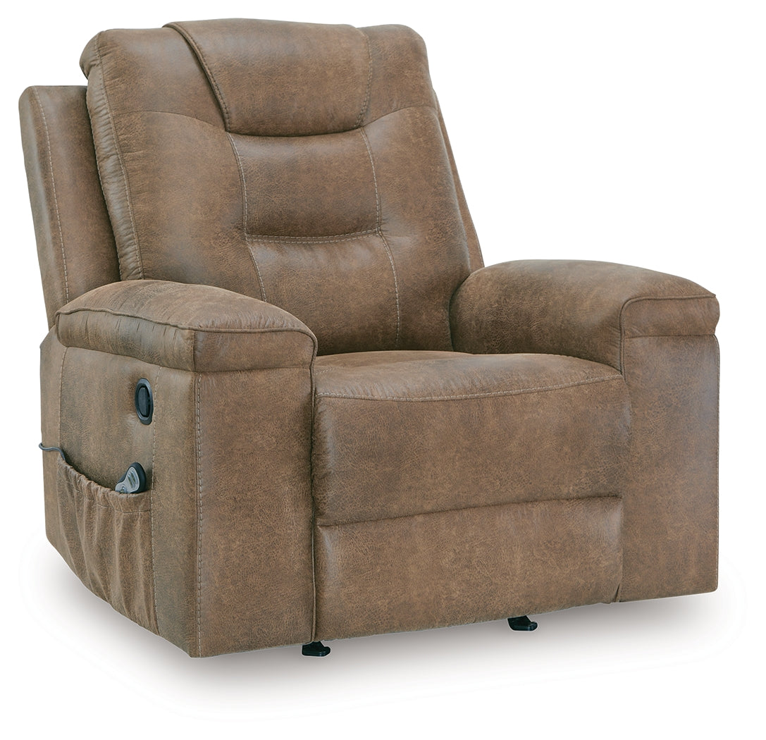 Stockworth Earth Faux Leather Recliner