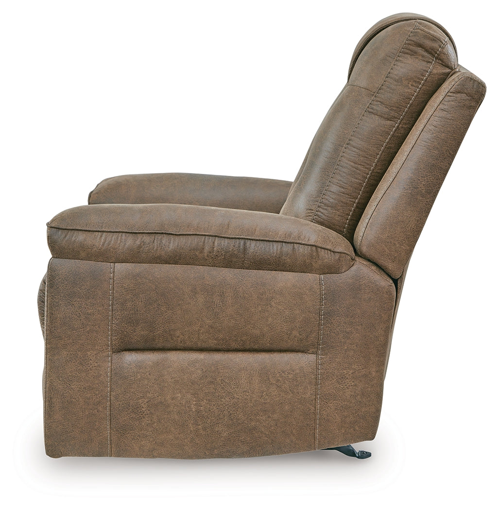 Stockworth Earth Faux Leather Recliner