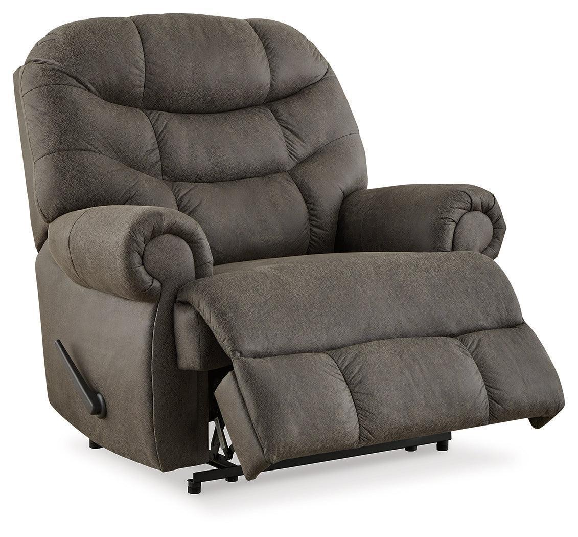 Camera Time Gunmetal Faux Leather Recliner