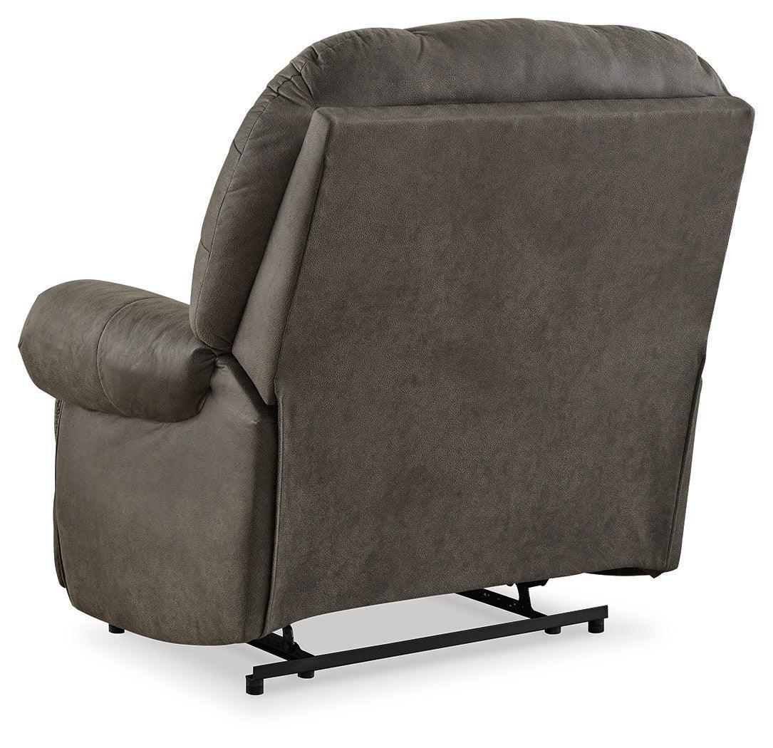 Camera Time Gunmetal Faux Leather Recliner
