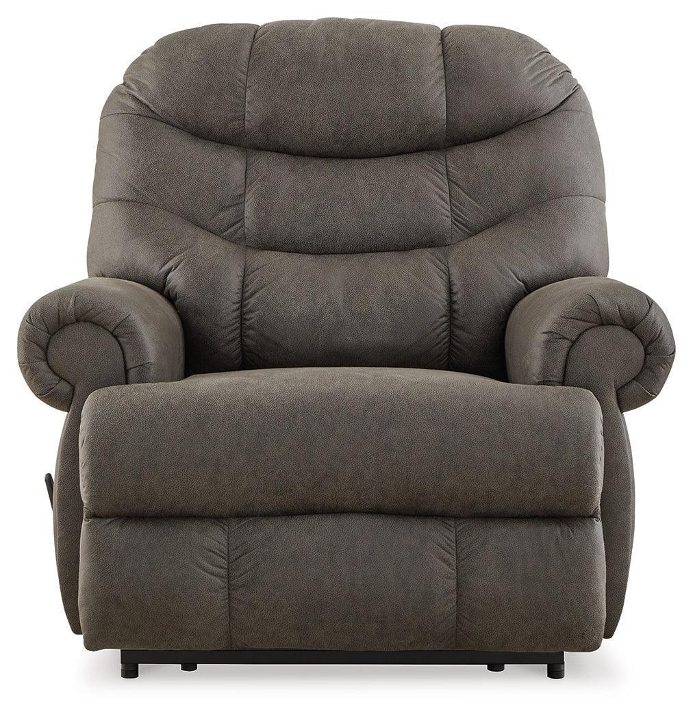 Camera Time Gunmetal Faux Leather Recliner