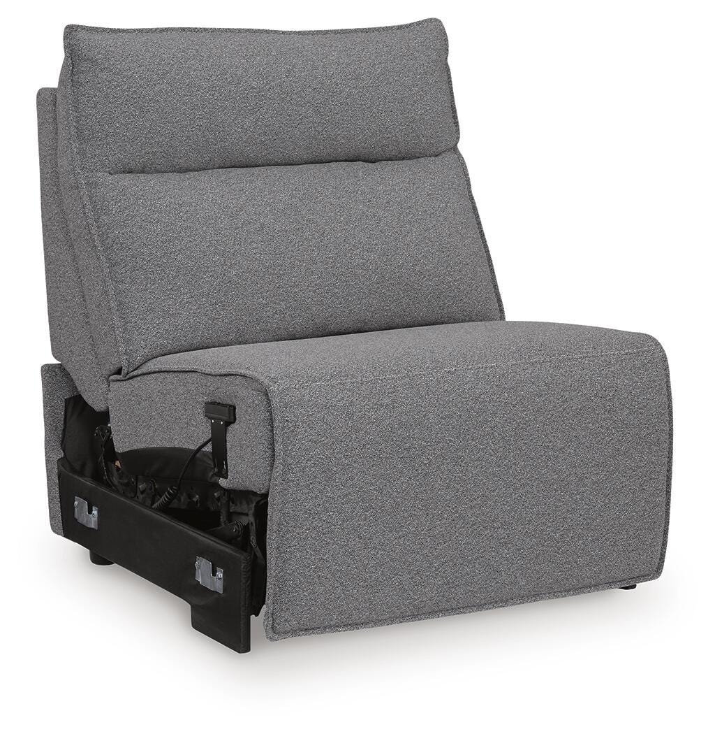 Modmax II Salt and Pepper 7-Piece Power Reclining Sectional with Audio Consoles