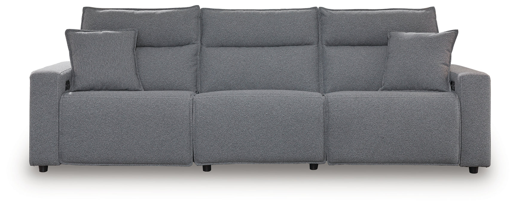 Modmax Salt and Pepper Next-Gen Nuvella™ 3-Piece Power Reclining Sectional