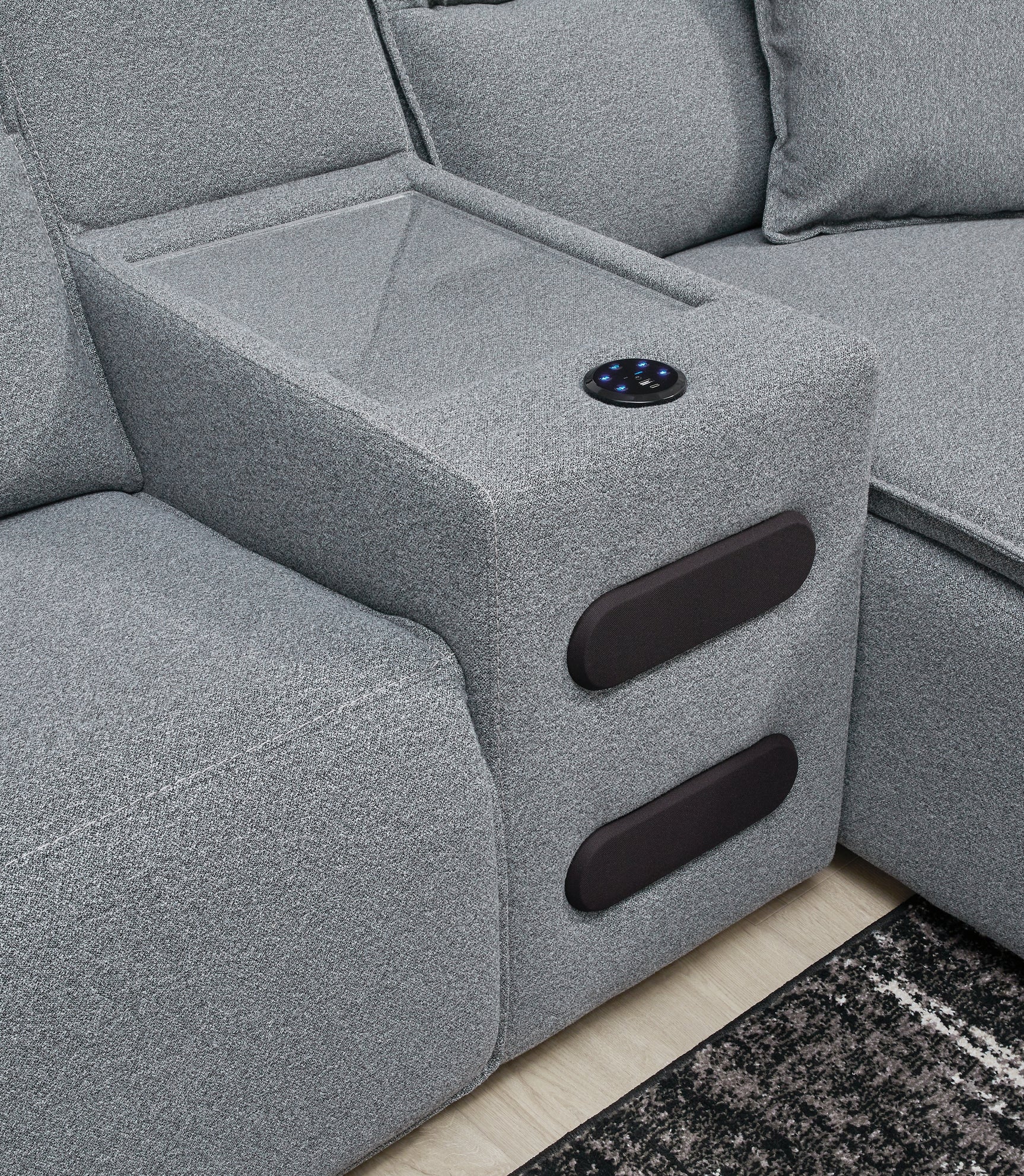 ModMax II Salt and Pepper Next-Gen Nuvella™ 3-Piece Power Reclining Sectional