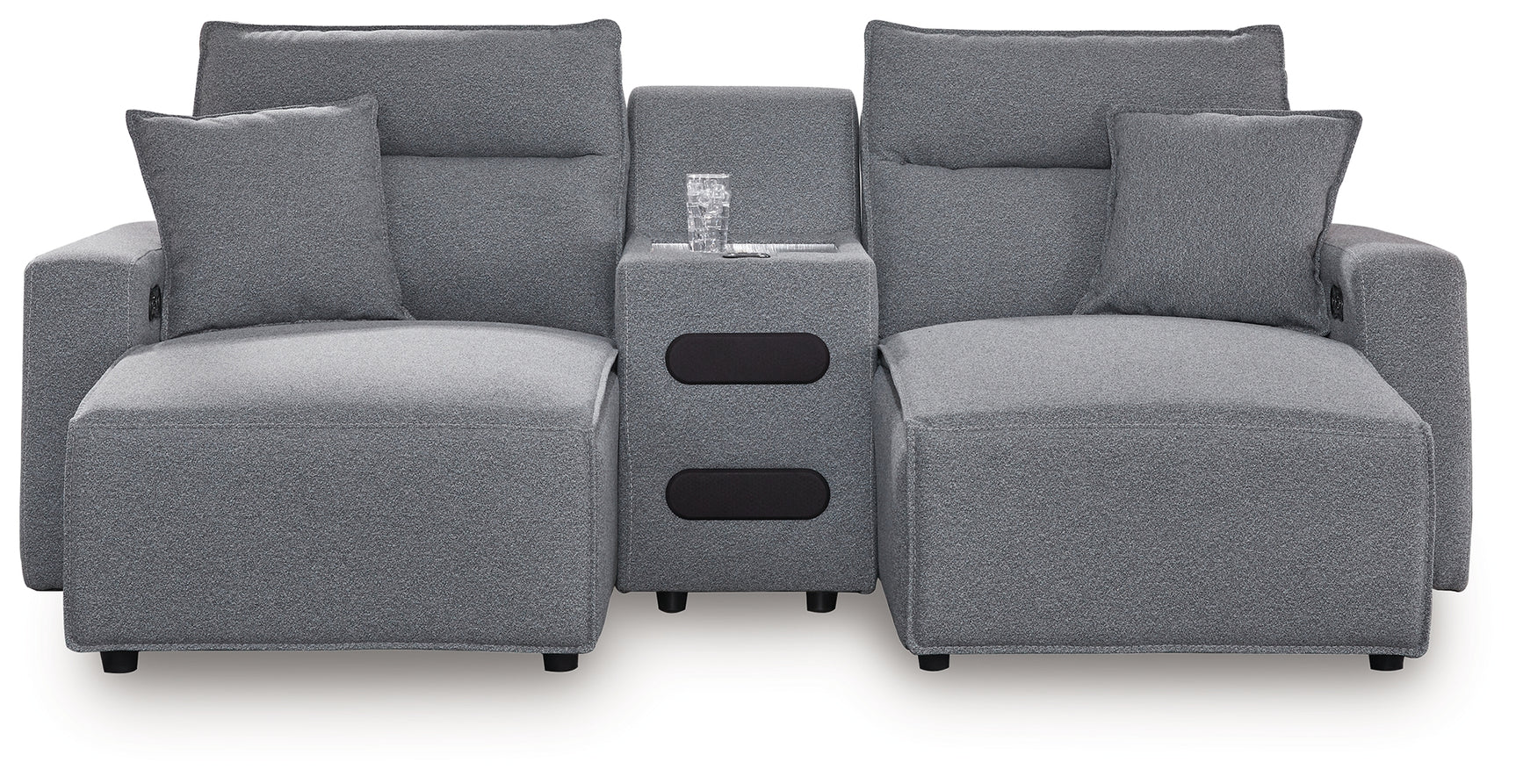 ModMax II Salt and Pepper Next-Gen Nuvella™ 3-Piece Power Reclining Sectional with Chaise