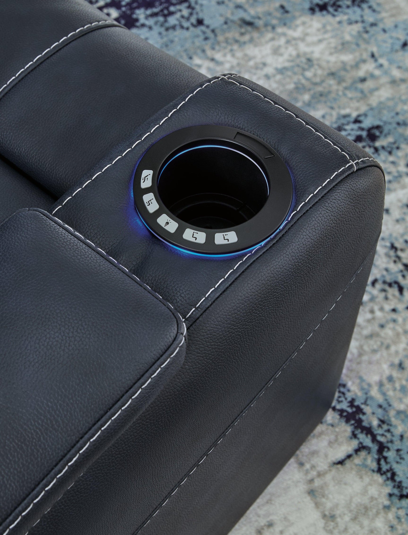 Feazada Sapphire Faux Leather Power Recliner