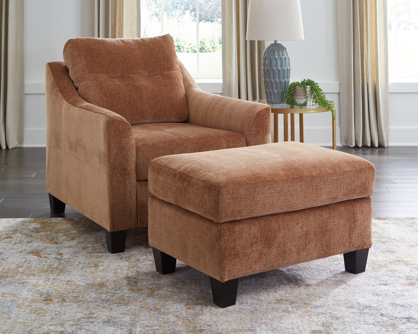 Amity Clay Bay Chair And Ottoman