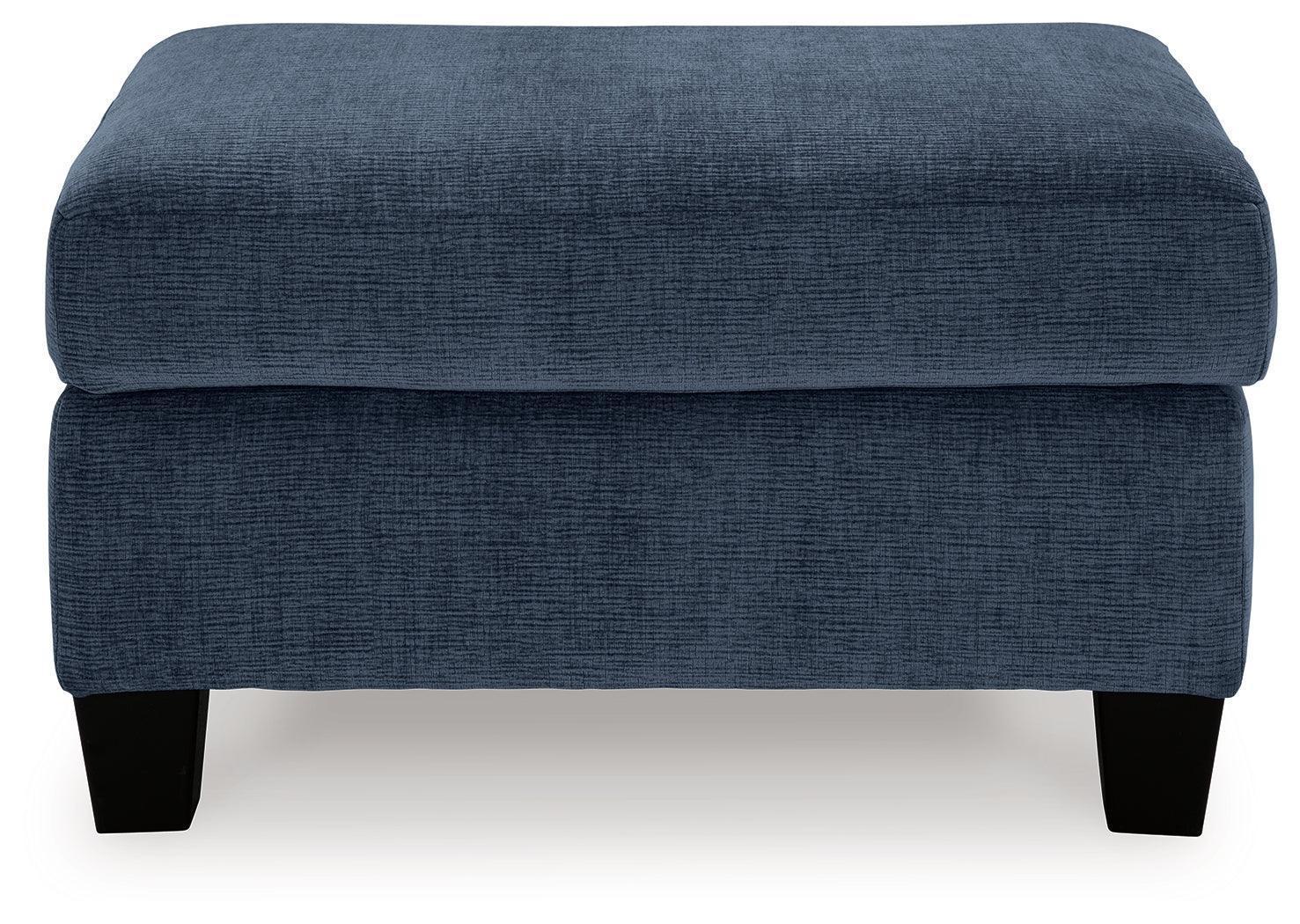 Amity Ink Bay Sofa Chaise, Chair, and Ottoman