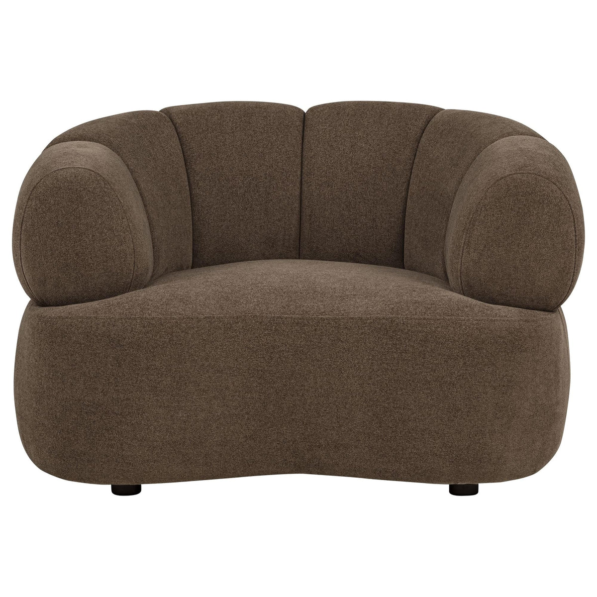 Casarin Brown Fabric Channel-Back Accent Chair — product image 2