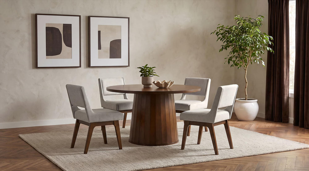 Galindo Light Grey Upholstered Dining Side Chair Set of 2 — product image 14