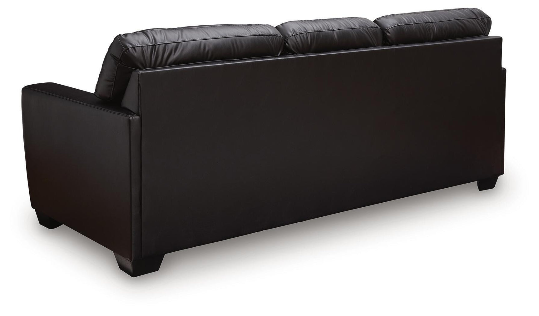 Glennbre Midnight Faux Leather Sofa view 4