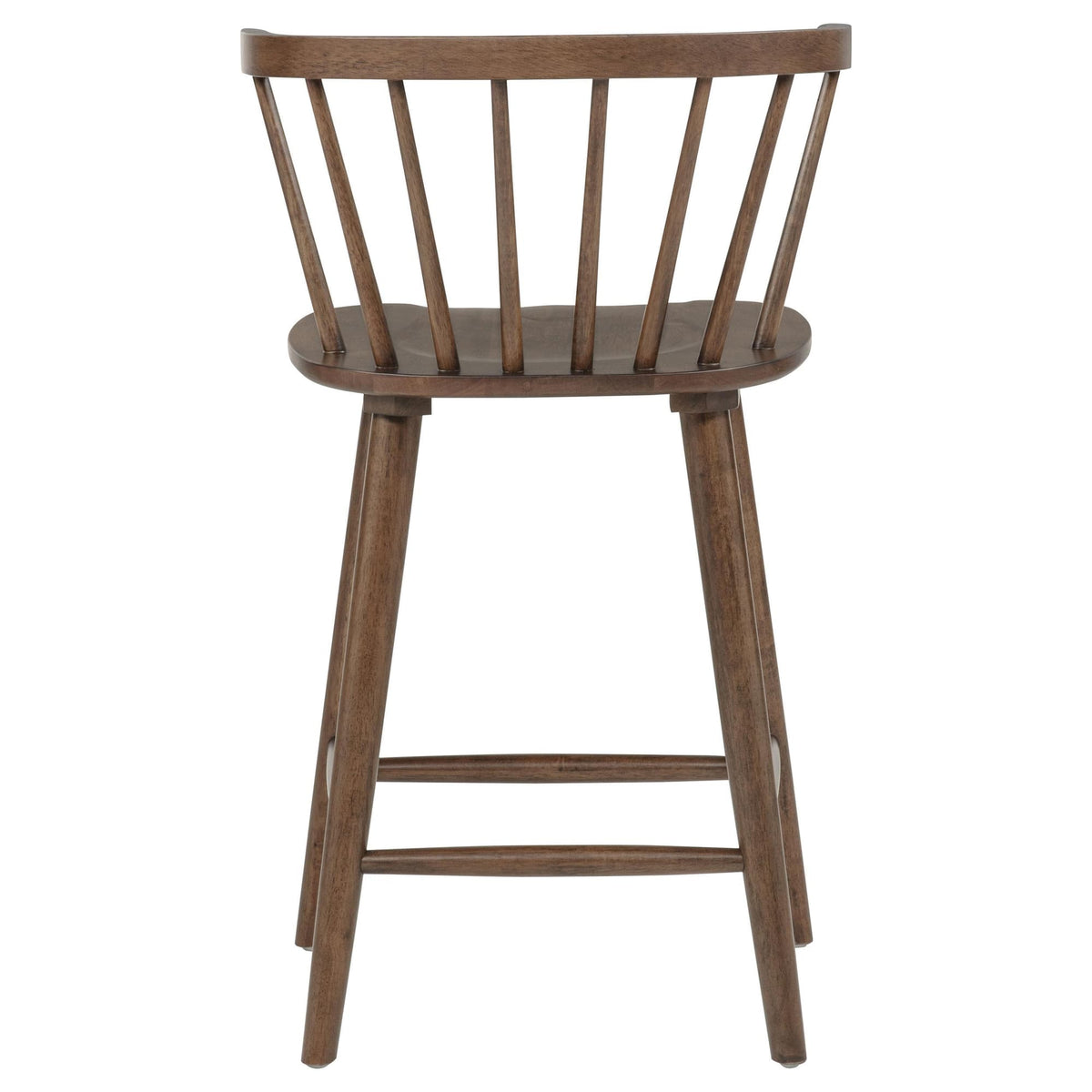 Jeffries 2-Piece Curved Spindle-Back Counter Chair Set Walnut — product image 7