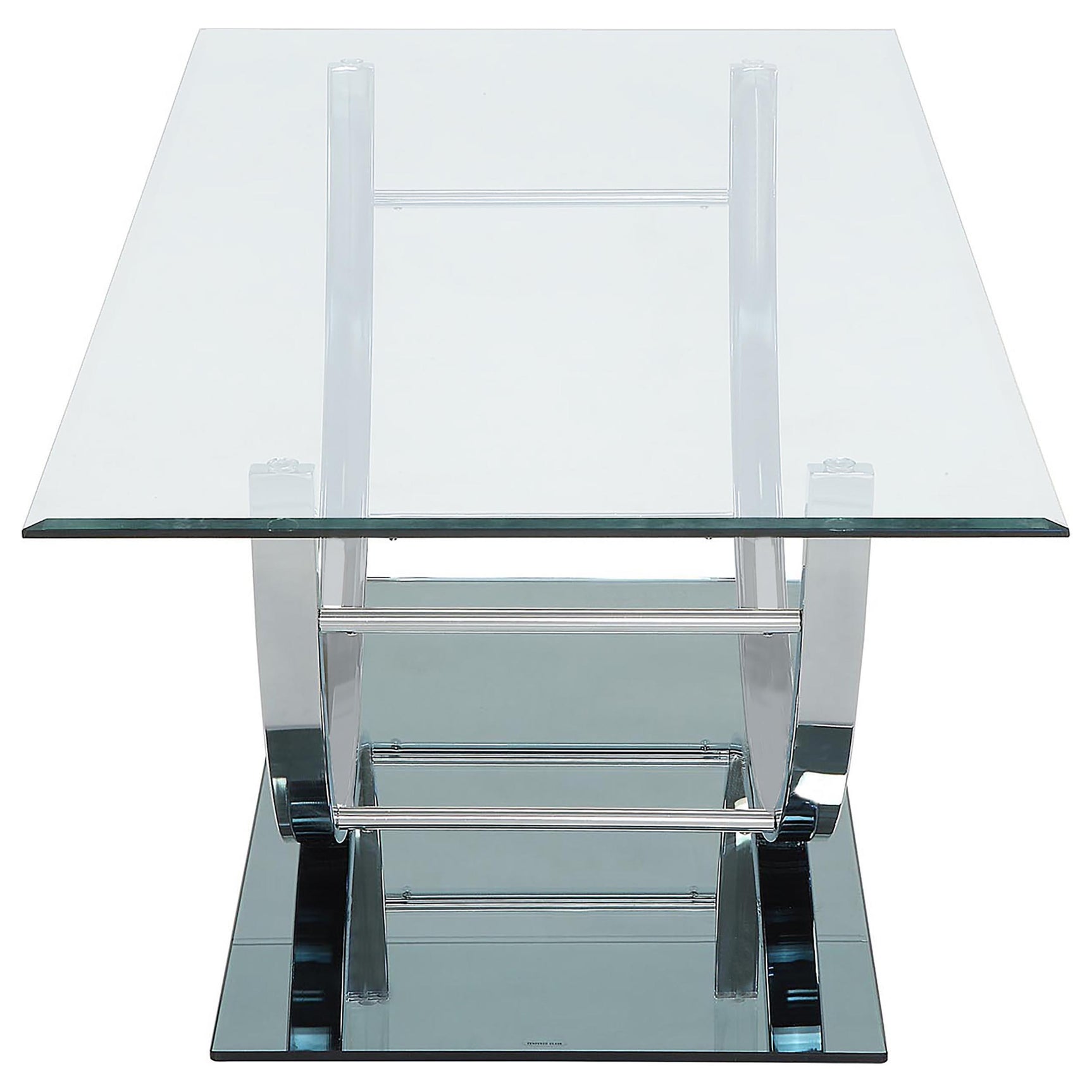Danville 2-piece Glass Top Coffee and End Table Set Chrome