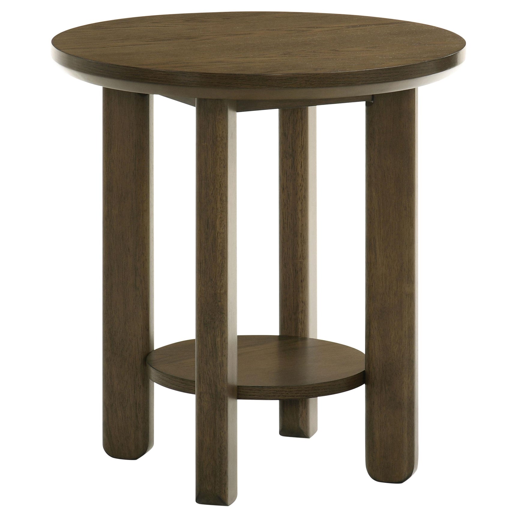 Ottowa 2-piece Round Wood Coffee Table Set Brown