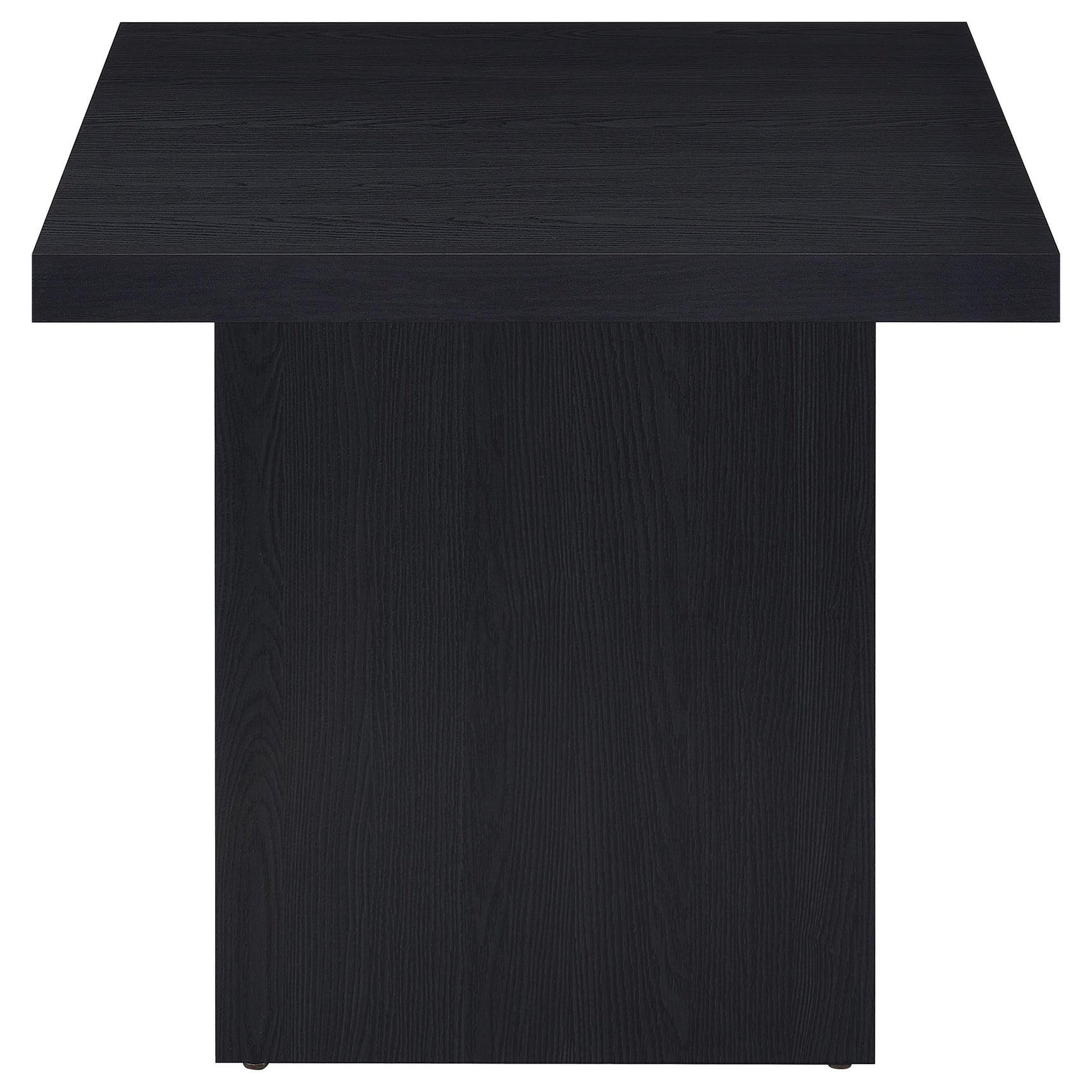 Devar 2-piece Square Cocktail Coffee End Table Set Black
