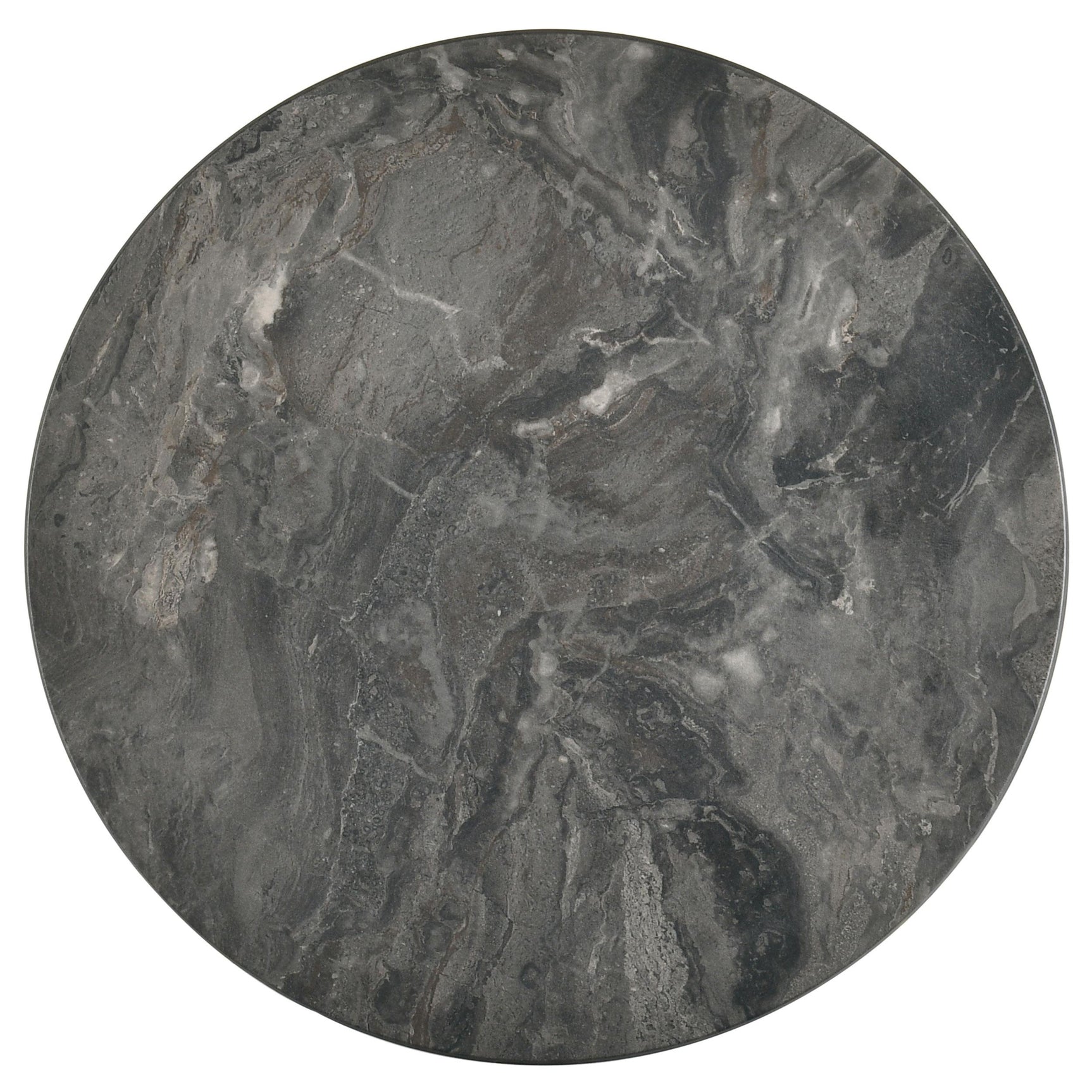 Bradley Round SmartTop End Side Table Smokey Grey and Brown