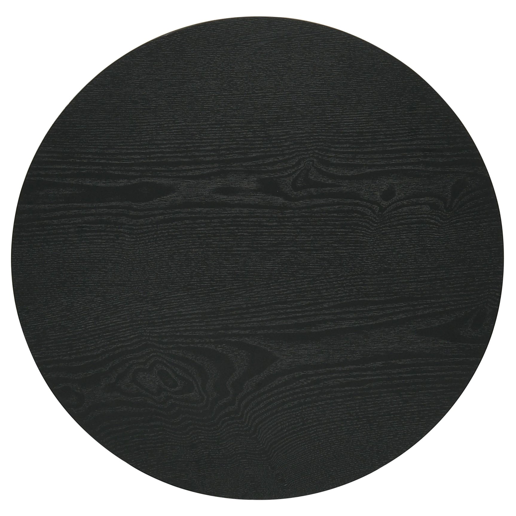 Hamlyn Round Fluted Occasional Side End Table Black
