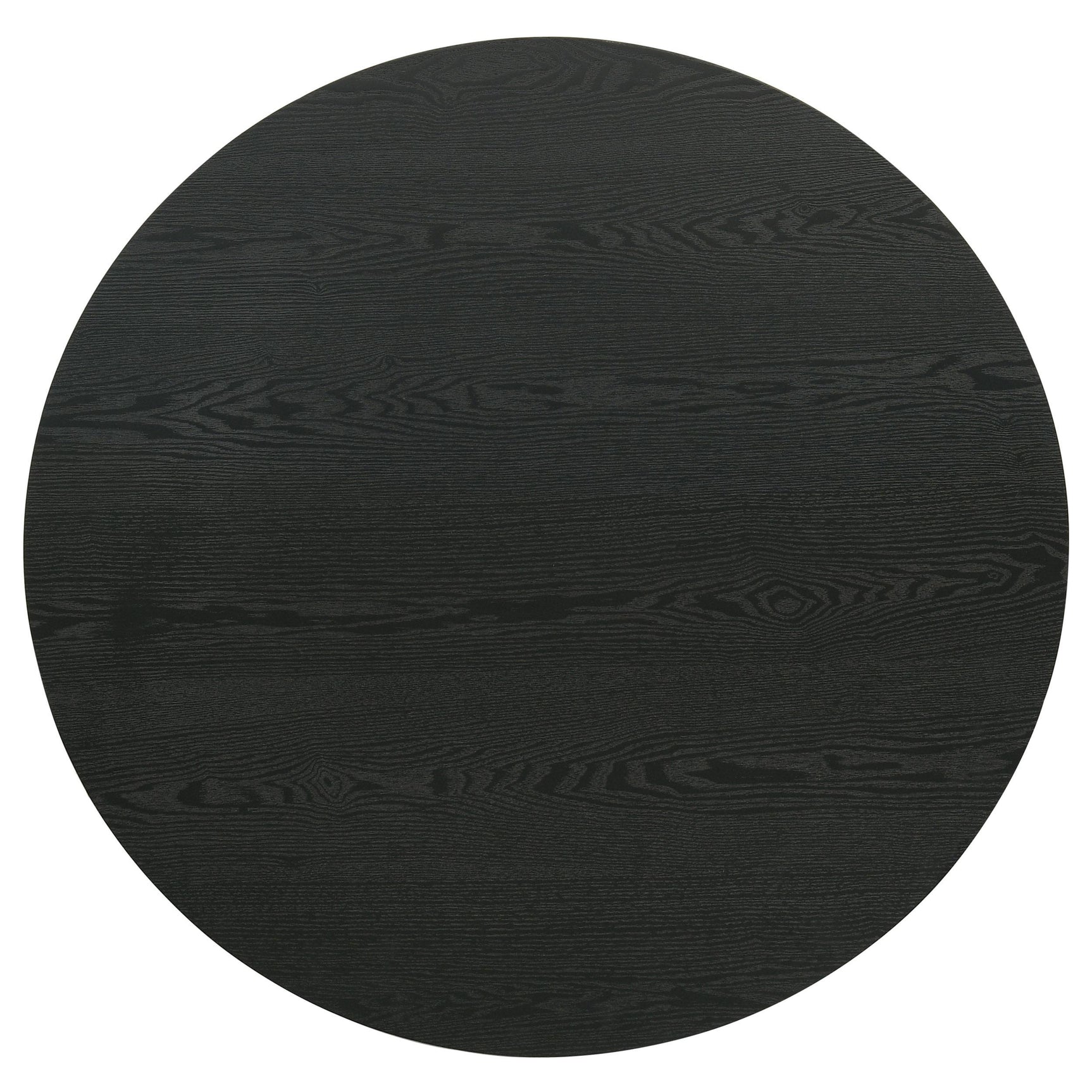 Hamlyn Round Fluted Occasional Cocktail Coffee Table Black
