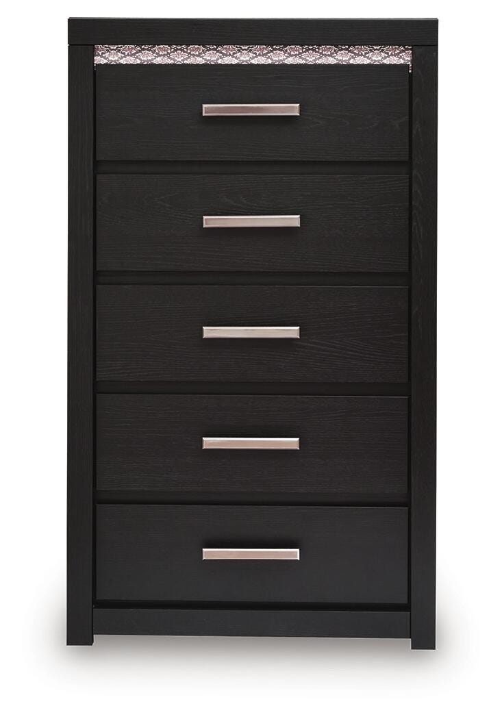 Brizmore Black Chest of Drawers — front view