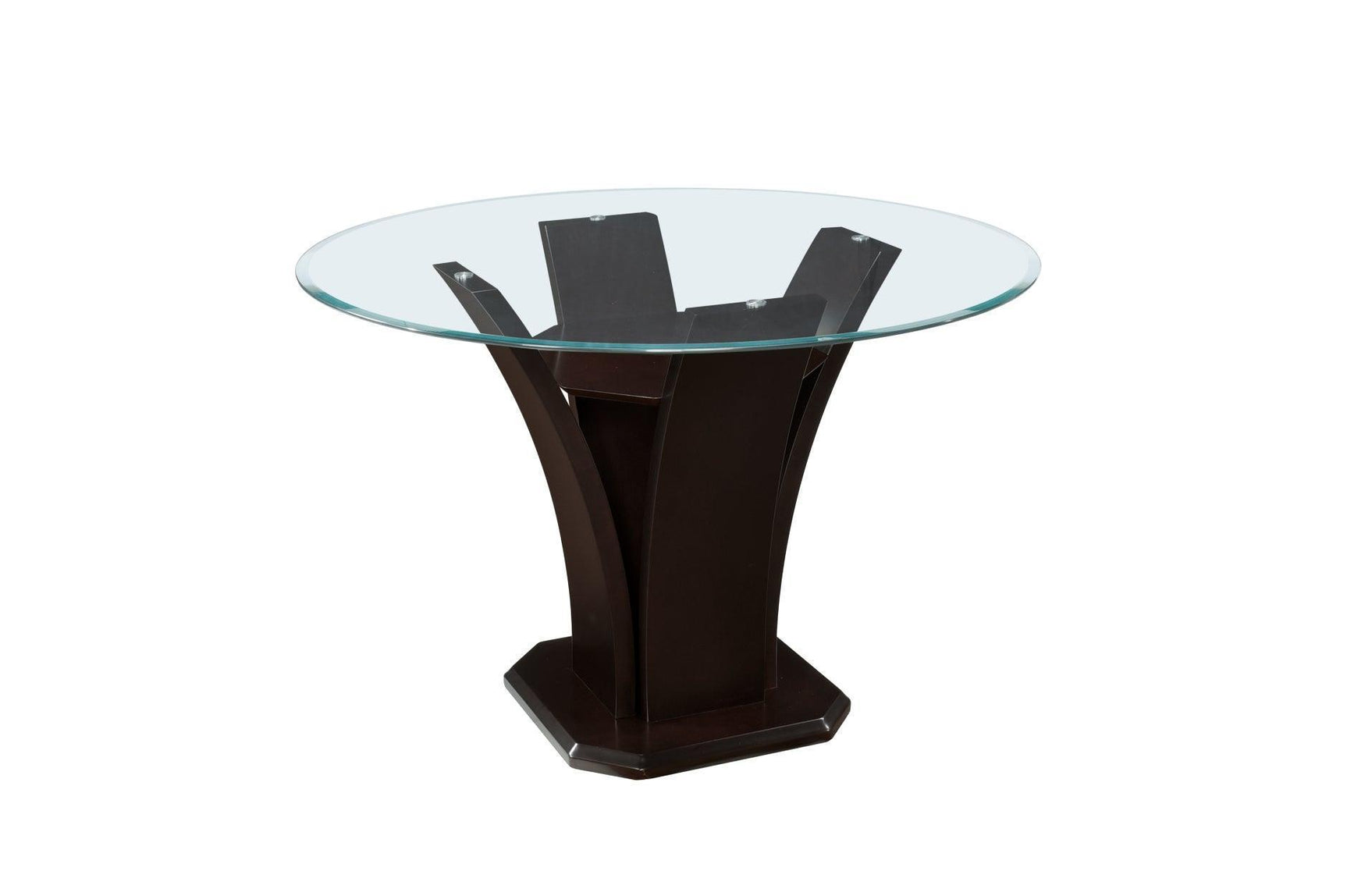 Daisy Round Dark Cherry Counter Height Set