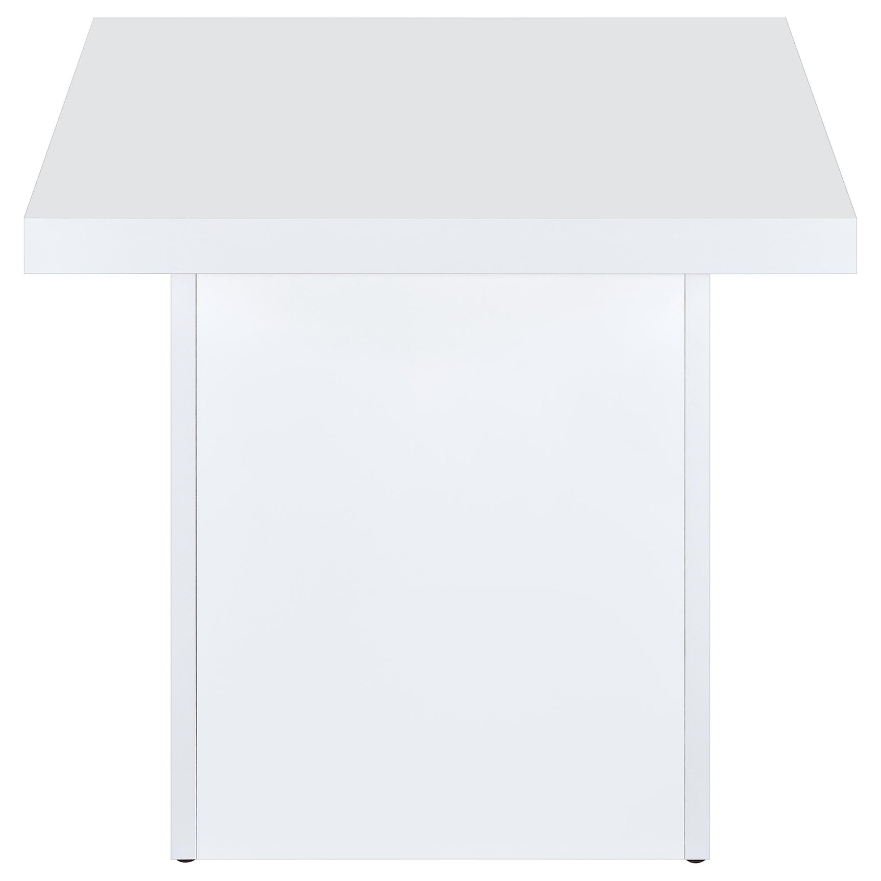 Devar 2-piece Square Coffee End Table Set White High Gloss