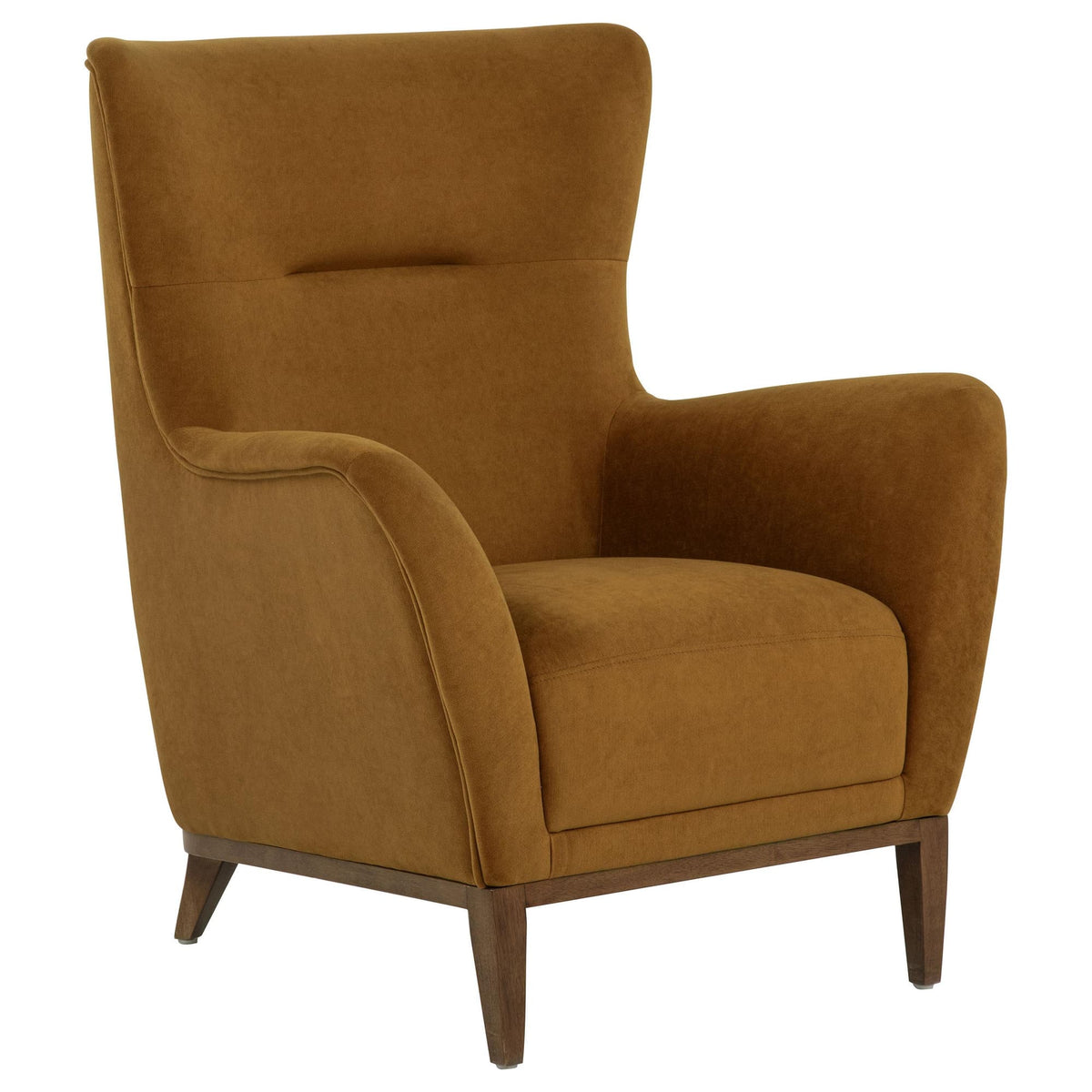 Catala Upholstered High Back Accent Chair Rust and Coffee — product view