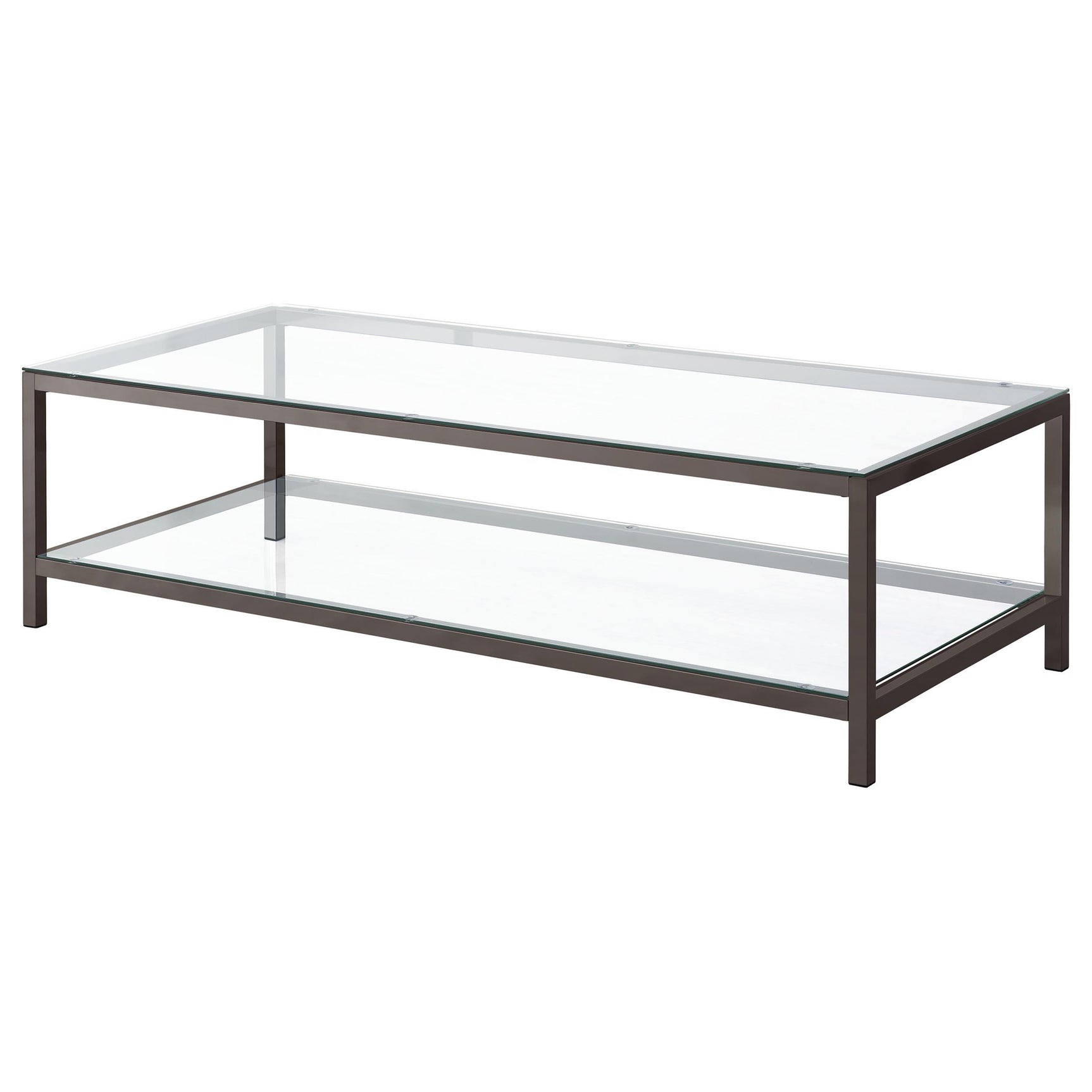 Trini 2-piece Coffee and End Table Set Black Nickel