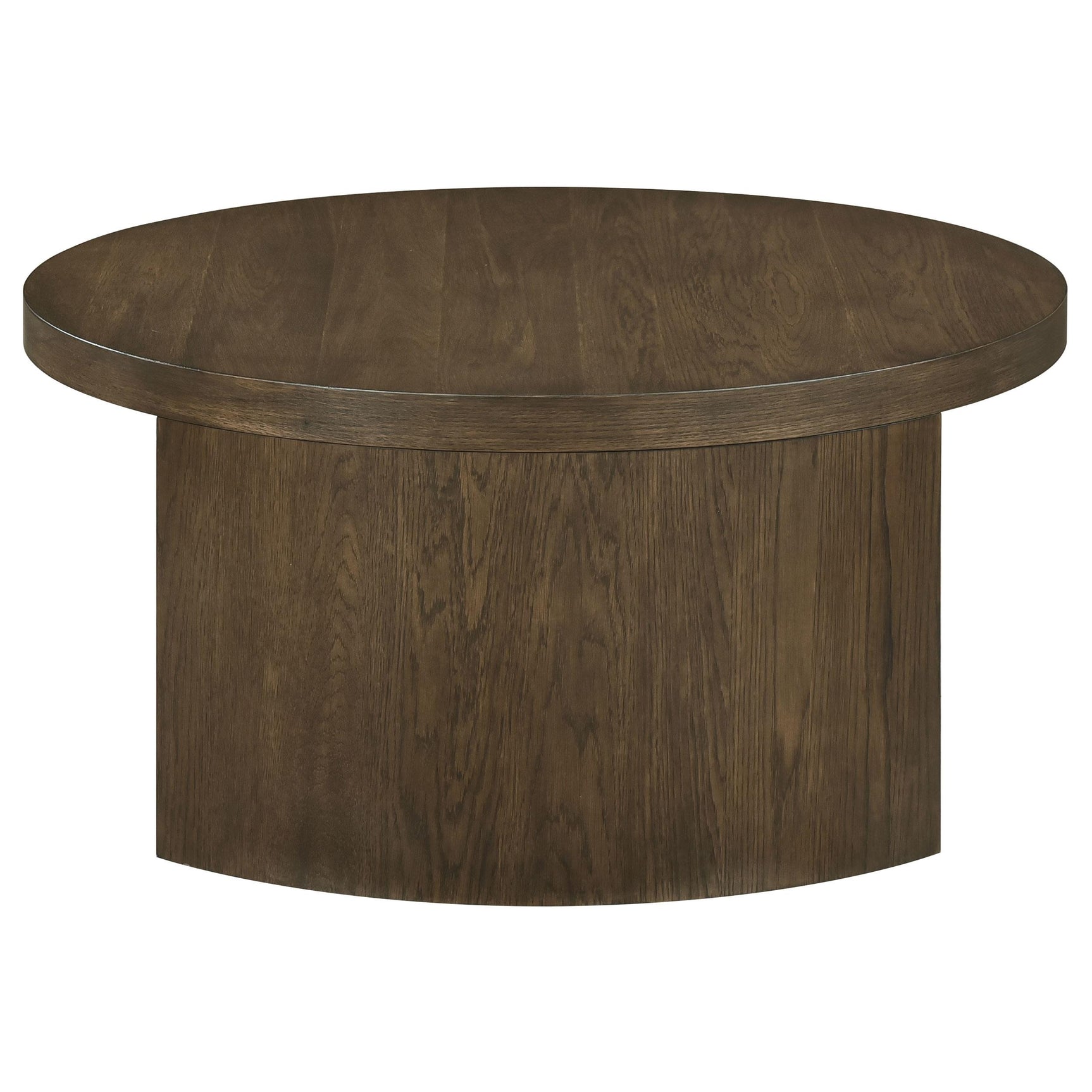 Sweeney 39-inch Round Wood Occasional Cocktail Coffee Table Dark Walnut