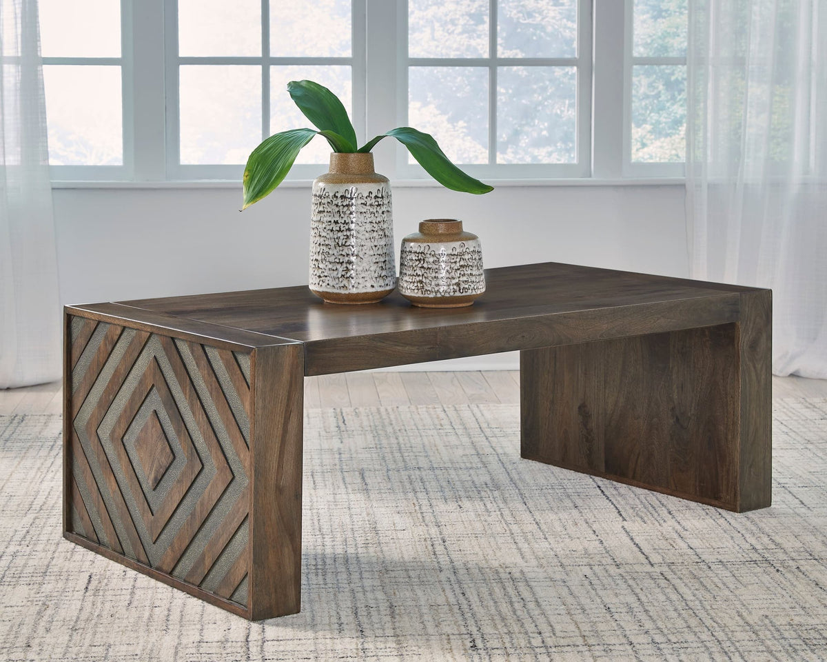 Brown 3-Piece Coffee Table Set — product image 2