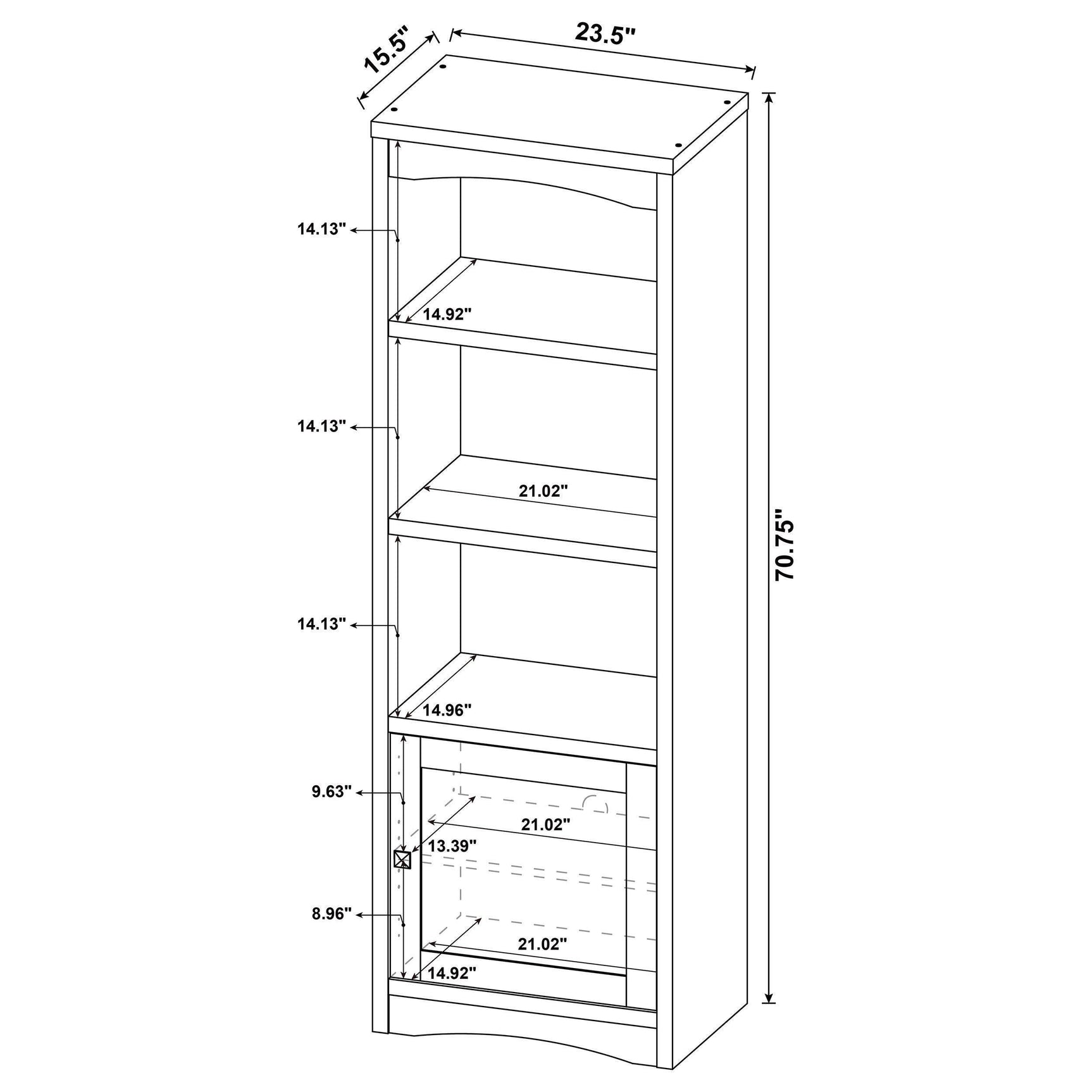 Laughlin 3-Piece Entertainment Center TV Stand Dark Pine