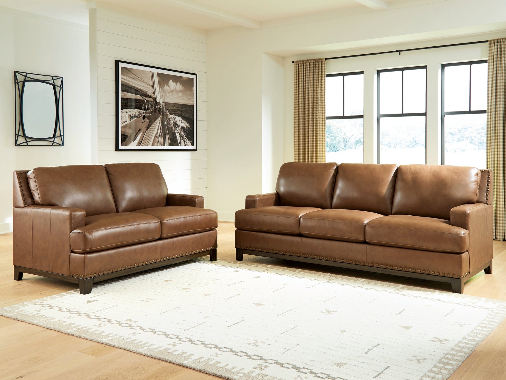 Saonara Amber Sofa and Loveseat