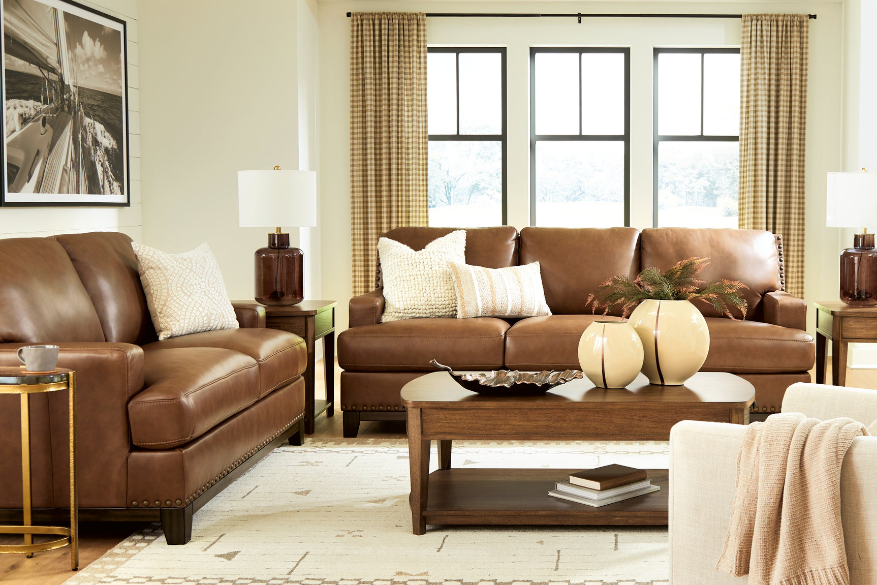 Saonara Amber Sofa and Loveseat