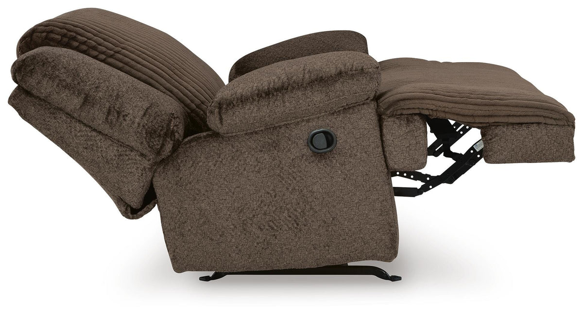 Top Chocolate 6-Piece Sectional with Recliner — side view
