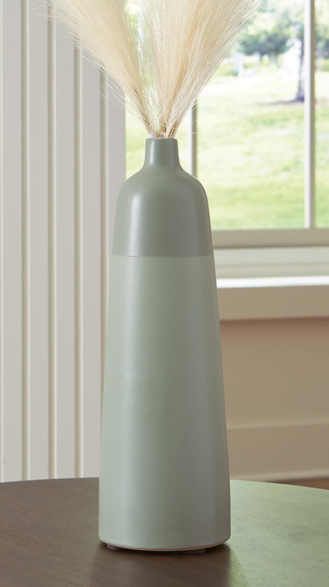 Peerland Sage Green Ceramic Vase — product view