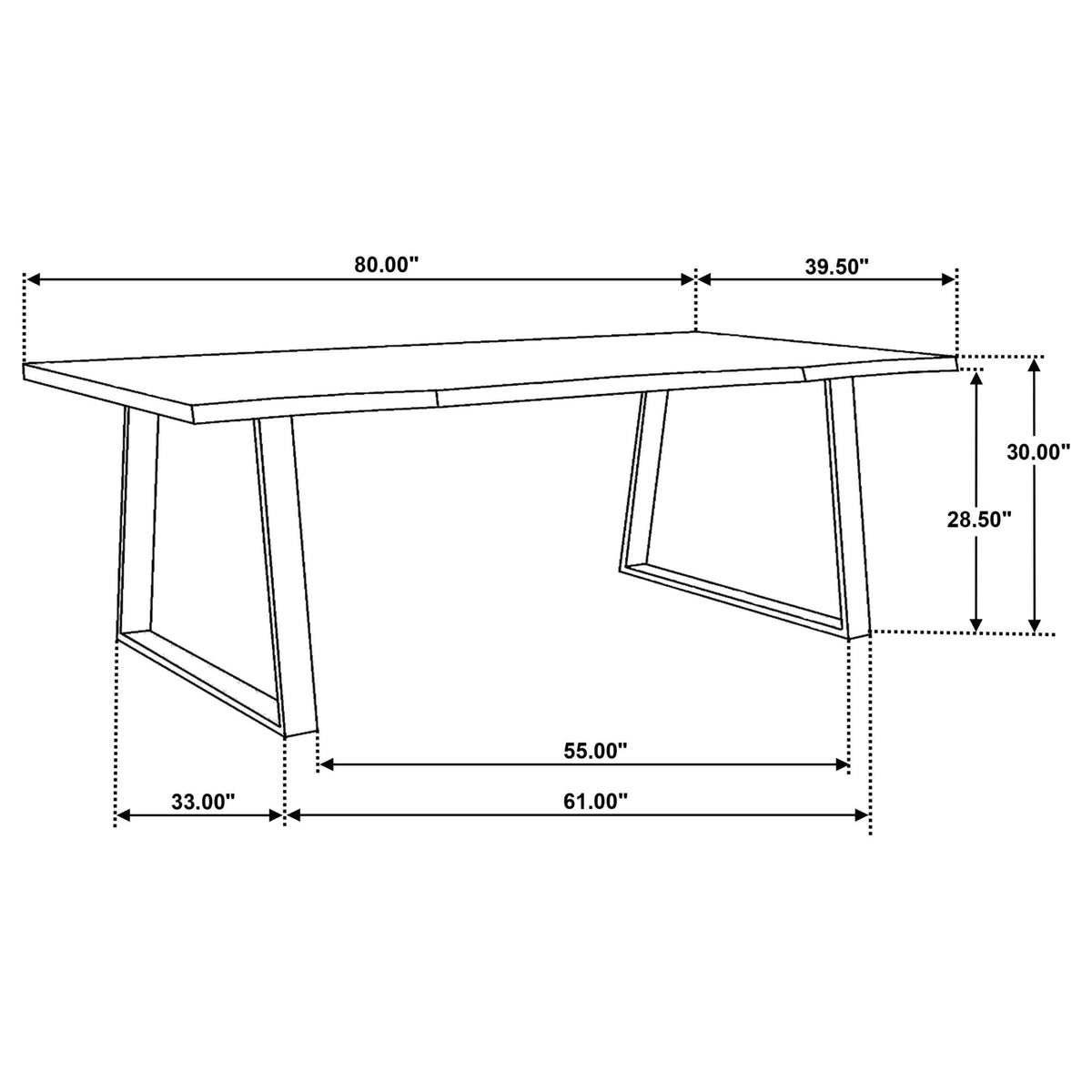 Selwyn 80-inch Live Edge Solid Wood Dining Table Light Sheesham — product image 6