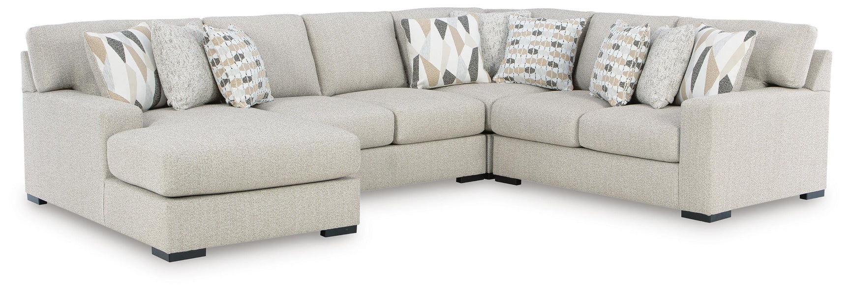 Laurelgrove Pebble Chenille,Performance Fabric,Next-Gen Nuvella™ 4-Piece Sectional with Chaise
