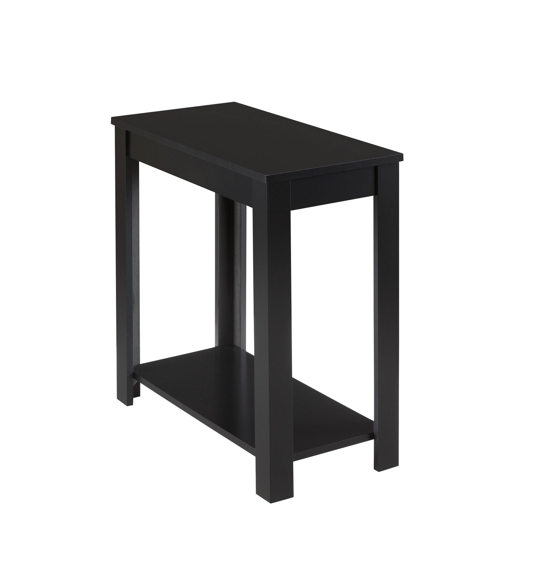 Pierce Black Modern Contemporary Solid Wood And Veneers Chairside Coffee Table - Ella Furniture