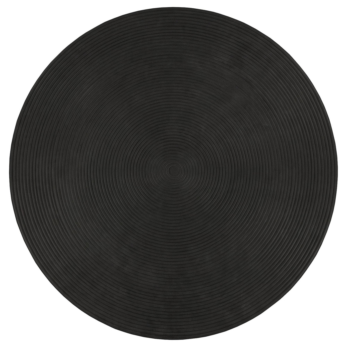 Macedo 3-Piece Transitional Round Rattan Coffee and End Table Set Black — product image 6