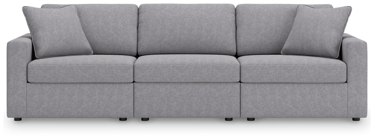 Modmax Granite Performance Fabric 3-Piece Sectional — front view