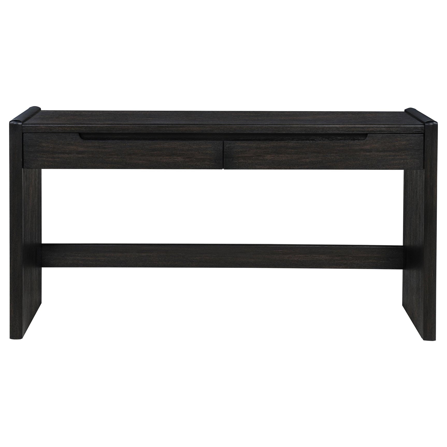 Leandro 2-drawer Home Office Writing Desk Burnished Black