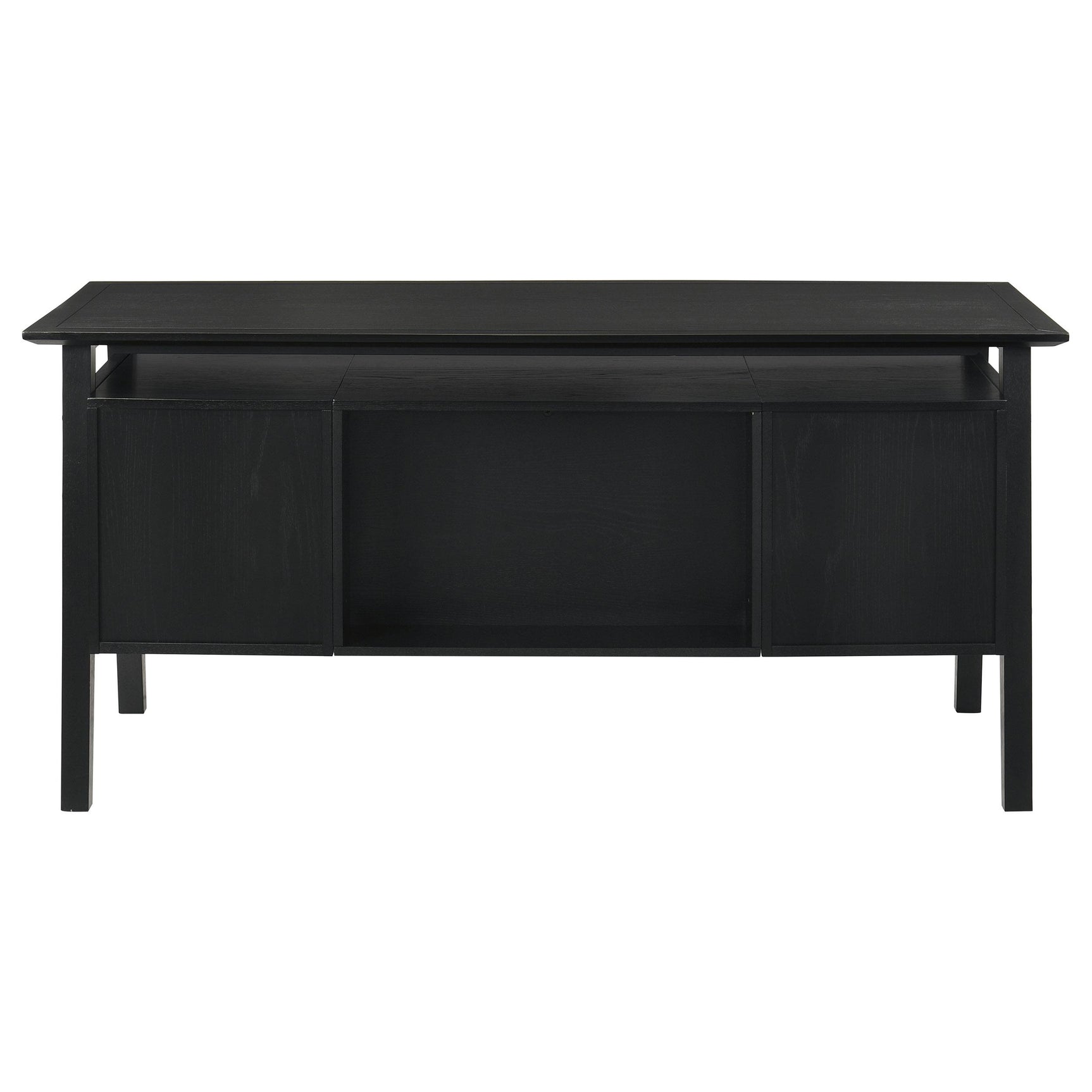 Goodson 64-inch 4-Drawer Double Pedestal Computer Desk Black